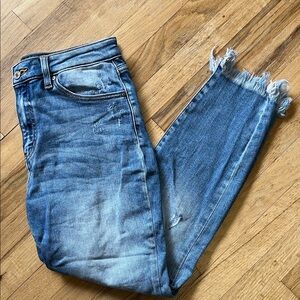 KanCan Light Blue Distressed Ankle Jeans